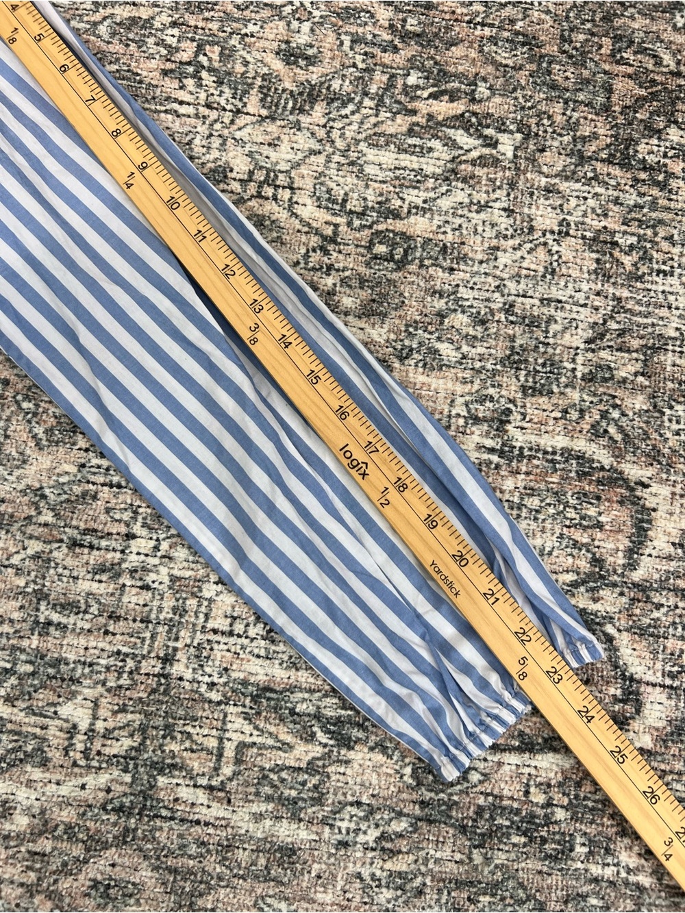 Lands’ End Blue Stripe 100% Cotton Tunic Dress Womens Medium Coastal Cottagecore - Picture 14 of 16